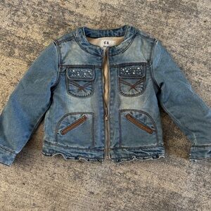 Mayoral Blue Denim Jacket with Star Details- Kids
